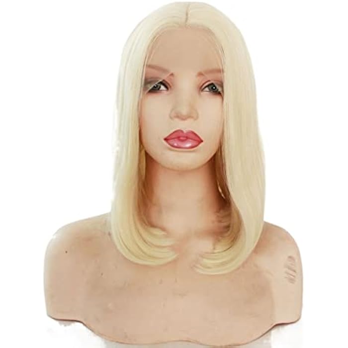 DILLARDS Kraxi Wigs Wigs Hair For Women Shoulder Length Bob Wigs For Women Blonde Lace Front Synthetic Wig Party Costume Hair Fashion For Daily (Color : Blonde, Size : Three Color Curly 10 Inch) - Image 4